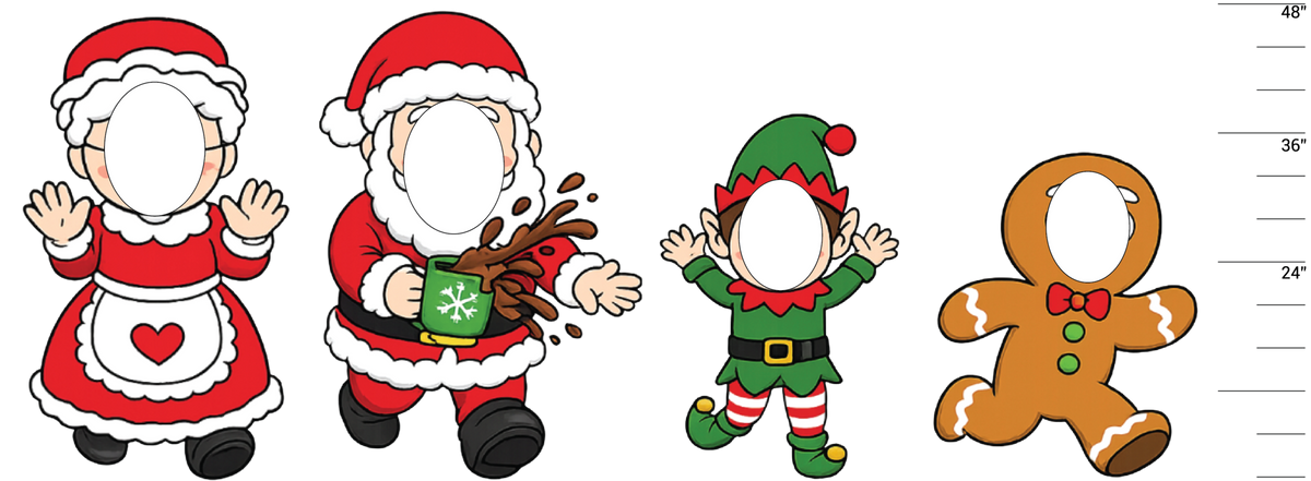 actual cutout for santa family 