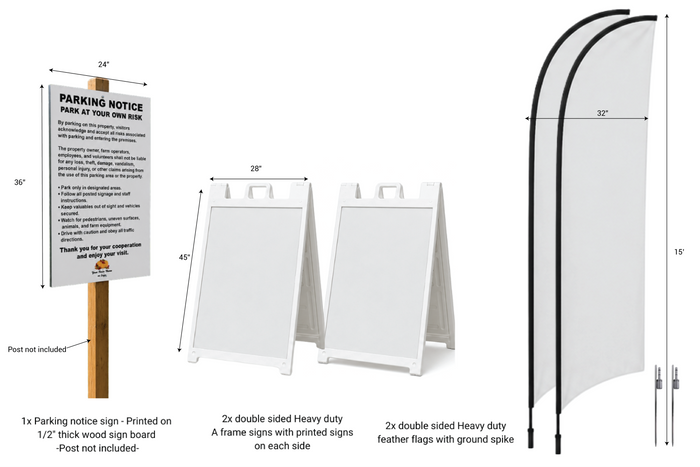 Parking Lot Signage & Traffic Management Package